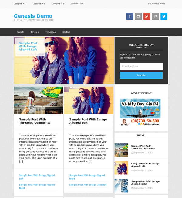 spring giveaway genesis child theme homepage